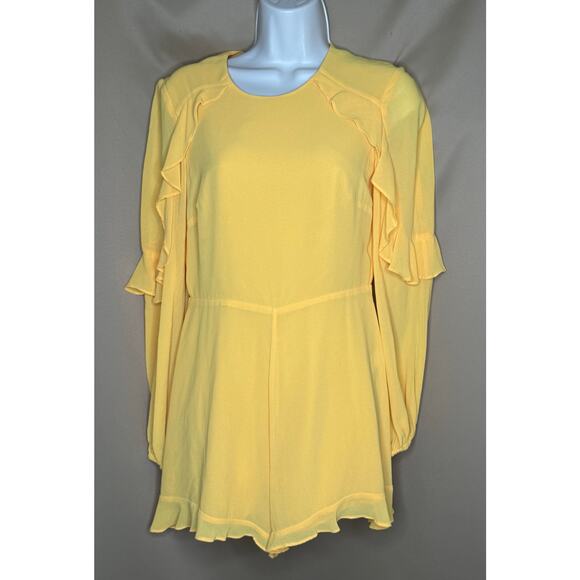 Jay Godfrey Yellow Georgette Oconnor Romper 2 - Picture 6 of 12